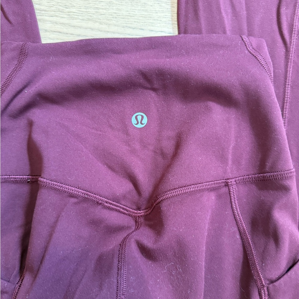 Lululemon Maroon Leggings Size 0